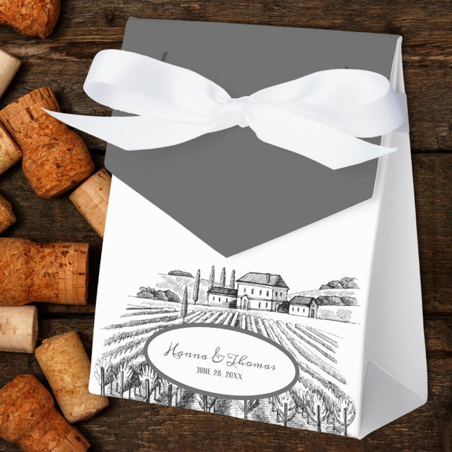 Lässiges Land Italien Weinberg Rustikale Hochzeit Geschenkschachtel (Von Creator hochgeladen)