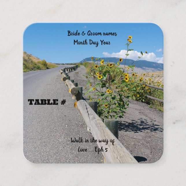 Lässiges Land West Blume Tischnummer # (Vorderseite)