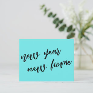 Lässiges Licht in Aqua Neujahr Ankündigung von neu