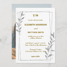 lässiges Overlay Foto romantische Hochzeit Einladung