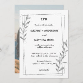 lässiges Overlay Foto romantische Hochzeit Einladung