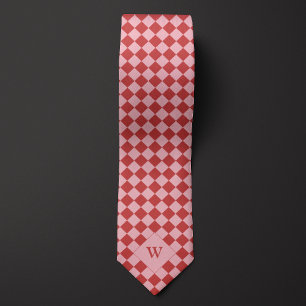 Lässiges Rotes Prüfmonogramm Krawatte