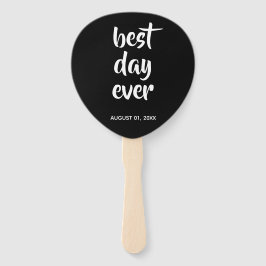 Lässiges Schwarzes Skript | Typografie Wedding Fan Fächer