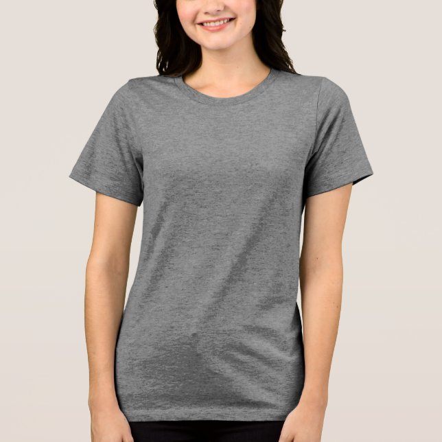 Lässiges Scoop-T-Shirt für Graufrauen Tri-Blend Shirt (Vorderseite)