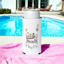 Lässiges Script Bar Cart Abschluss 2023 Selters Dosenkühler