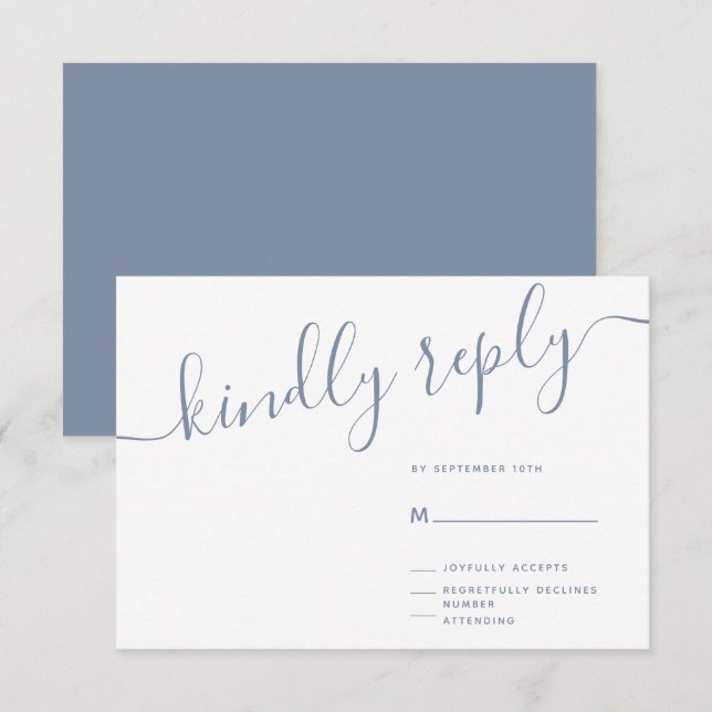 Lässiges Script mit Kindly Antwort Hochzeit (Vorne/Hinten)