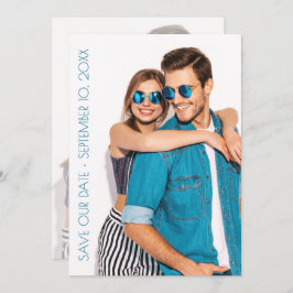 Lässiges Skript-Foto Hochzeit speichern Sie das Da Save The Date