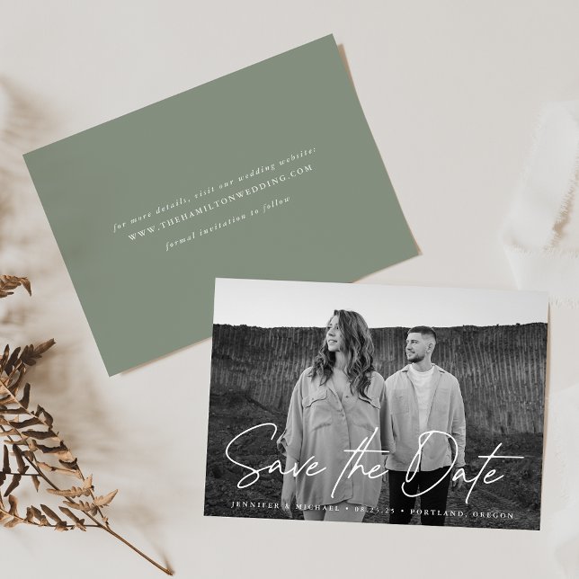 Lässiges Skriptformat-Foto Save The Date (Von Creator hochgeladen)