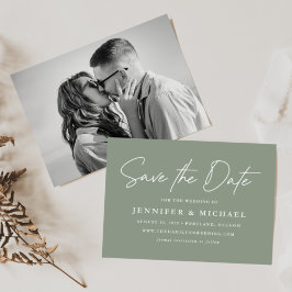 Lässiges Skriptformat-Foto Save The Date