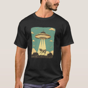 Lässiges und lustiges UFO beamt eine Kuh für Inter T-Shirt