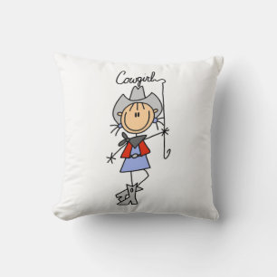 Lasso-Cowgirl-T-Shirts und Geschenke Kissen