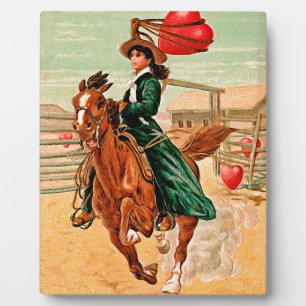 Lasso mein Herz Vintag Valentine Fotoplatte