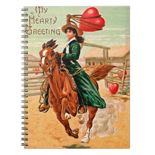 Lasso mein Herz Vintag Valentine Notizblock