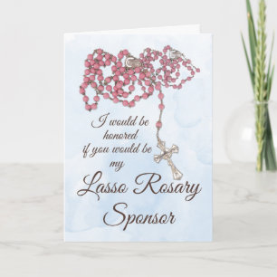 Lasso Rosary Sponsor Invitation for Catholic Wedd Einladung