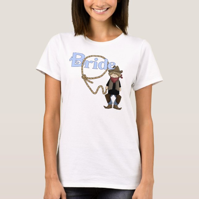 Lassoed Bride Country Western Wedding Tshirt (Vorderseite)