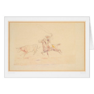 Lassoing der Ochse 1905 (1418A)