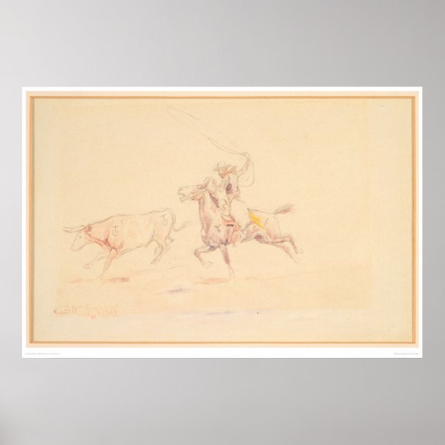 Lassoing the Steer 1905 (1418A) Poster (Vorne)