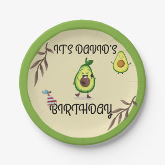 "Lass's Avo-Celebrate! Birthday Bash" Plate Pappteller