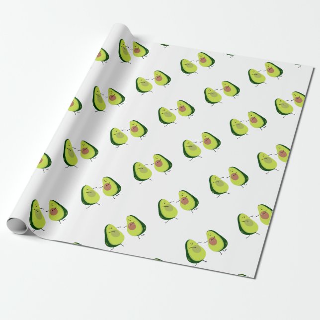 LASS'S AVOCUDLE, AVOCADO DESIGN GESCHENKPAPIER (Ungerollt)