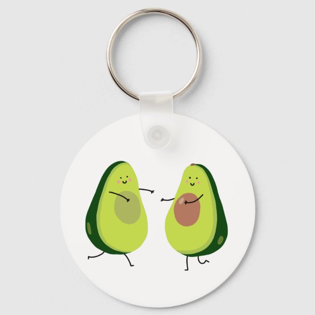 LASS'S AVOCUDLE, AVOCADO DESIGN SCHLÜSSELANHÄNGER (Vorderseite)