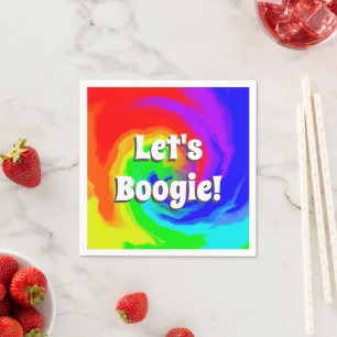 Lass's Boogie! Lebendige Hitzewelle zum Geburtstag Serviette