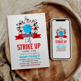 Lass's Bowl! Fun Kids 5th Birthday Party Bowling Einladung