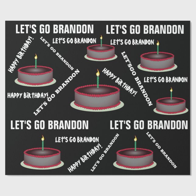 LASS'S BRANDON BIRTHDAY Wrapping Paper gehen Geschenkpapier (Flach)