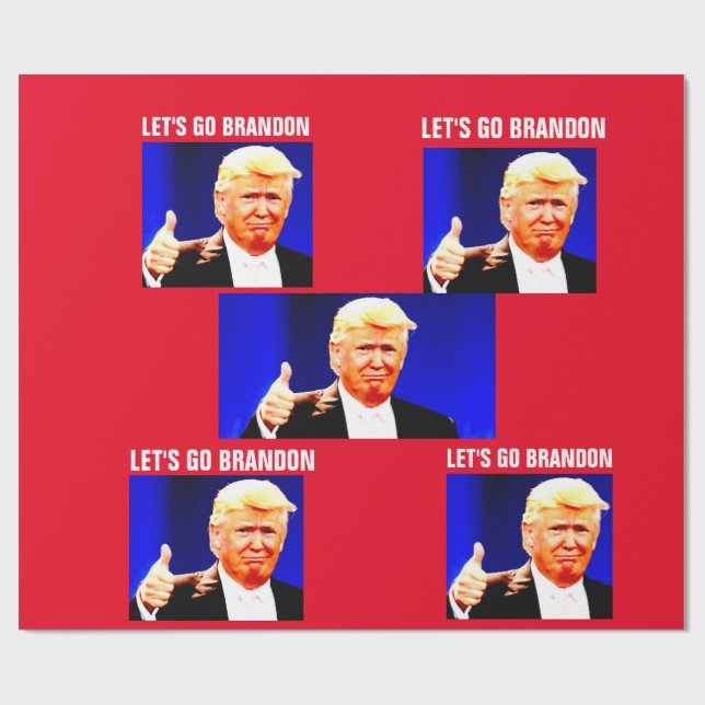 LASS'S BRANDON CHRISTMAS TRUMP Wrapping Paper Geschenkpapier (Flach)