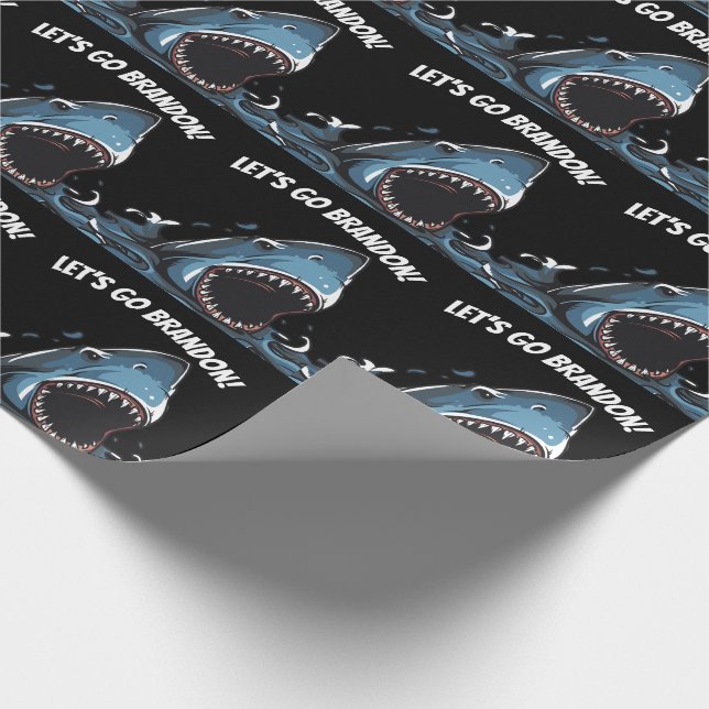 LASS'S BRANDON SHARK WRAPPING PAPIER GEHEN GESCHENKPAPIER (Ecke)