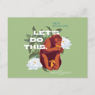 "Lass's Do This"-Affe - Der weiße Lotus Postkarte