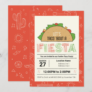 Lass's Fiesta! Bearbeiten von Taco-Party Einladung