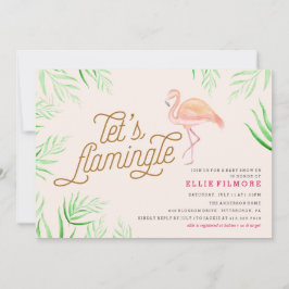 LASS'S FLAMINGLE BABY SHOWER FLAMINGO EINLADUNG