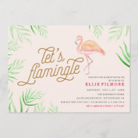 LASS'S FLAMINGLE BABY SHOWER FLAMINGO EINLADUNG