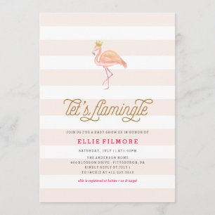 LASS'S FLAMINGLE BABY SHOWER FLAMINGO EINLADUNG
