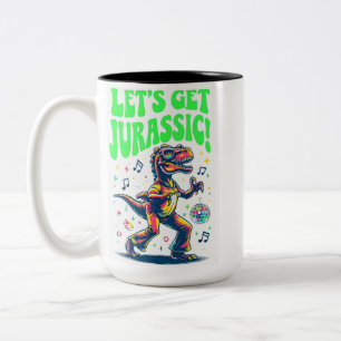 Lass's Get Jurassic! Zweifarbige Tasse