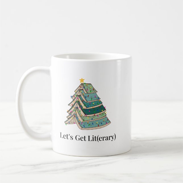 Lass's Get Lit(erary) Holiday Kaffeetasse (Links)