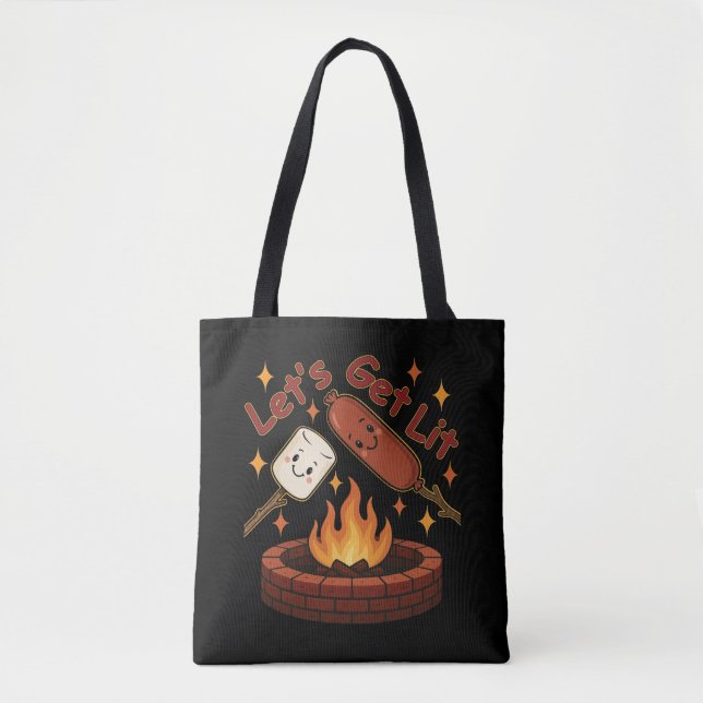 Lass's Get Lit Firepit - Niedlicher Marshmallow &  (Vorderseite)