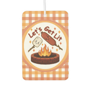Lass's Get Lit Firepit - Niedlicher Marshmallow &  Autolufterfrischer
