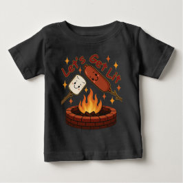 Lass's Get Lit Firepit - Niedlicher Marshmallow & Baby T-shirt