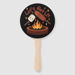 Lass's Get Lit Firepit - Niedlicher Marshmallow & Fächer