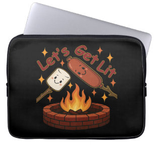 Lass's Get Lit Firepit - Niedlicher Marshmallow & Laptopschutzhülle