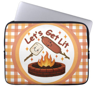 Lass's Get Lit Firepit - Niedlicher Marshmallow & Laptopschutzhülle