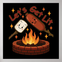 Lass's Get Lit Firepit - Niedlicher Marshmallow &