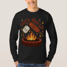 Lass's Get Lit Firepit - Niedlicher Marshmallow & T-Shirt