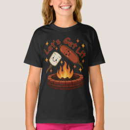 Lass's Get Lit Firepit - Niedlicher Marshmallow & T-Shirt