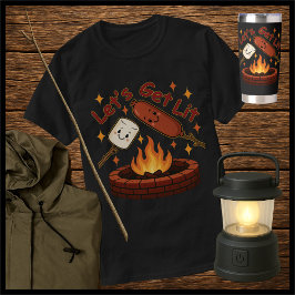 Lass's Get Lit Firepit - Niedlicher Marshmallow & T-Shirt
