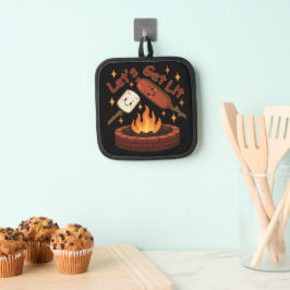 Lass's Get Lit Firepit - Niedlicher Marshmallow & Topflappen