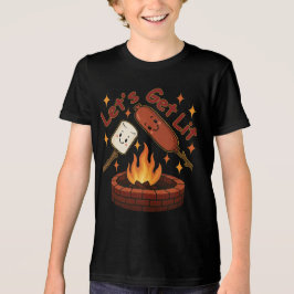Lass's Get Lit Firepit - Niedlicher Marshmallow & Tri-Blend Shirt