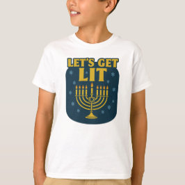 Lass's Get Lit Hanukkah Kids' T-Shirt