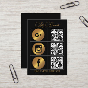Lass's Get Social Modernes QR-Code Visitenkarte